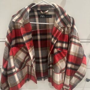 Zara Multicolor Plaid Jacket